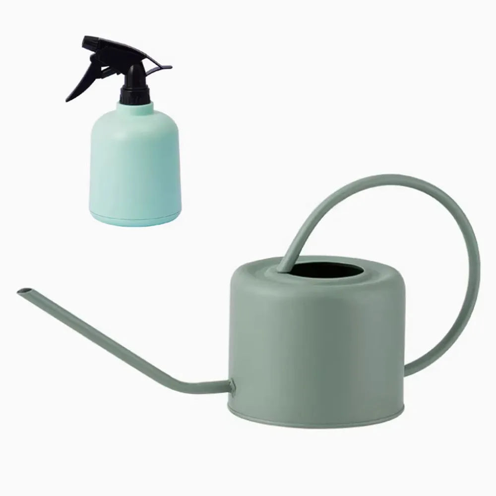 Long Spout  Leakproof Watering Can Stainless Steel Large Capacity Watering Pot 1.3L Comfortable Long Spout Watering Can Set