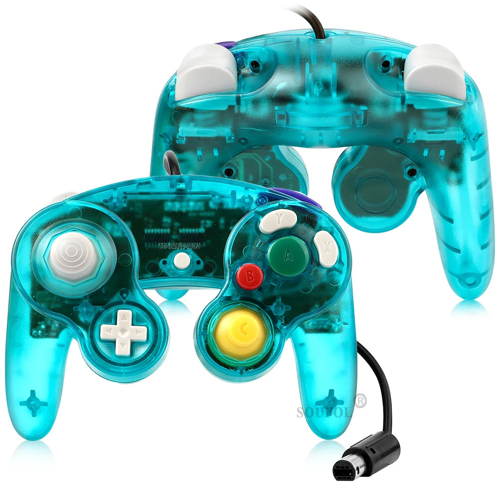 Replacement Transparent Game Controller Joystick Gamepad Wired For NGC GameCube Video Game Console Dropshpping