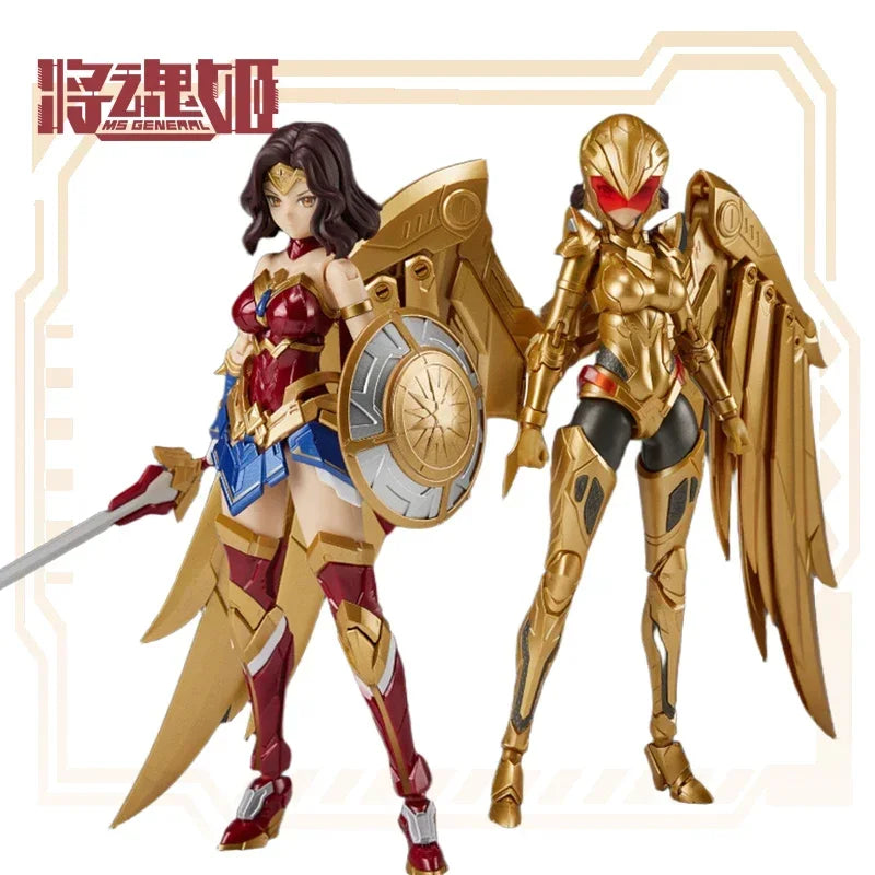 Assemble Original DC Series Wonder Woman Anime Action Dolls, Model Toys, Collectible Models, Accessories, and Children's Gifts