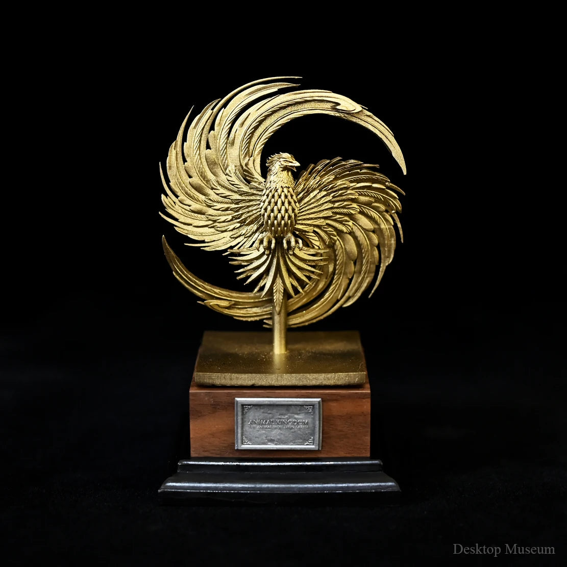 100 mm Tischdekoration aus Kunstharz, goldener Adler, LTCP-410