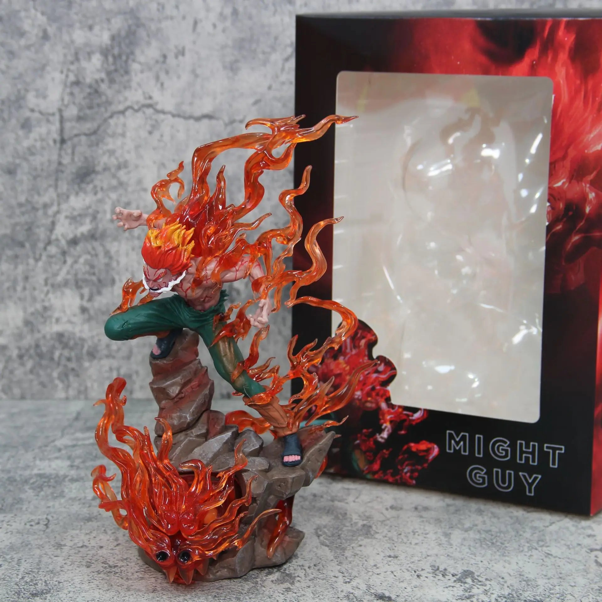 25cm Naruto Anime Figures Gk Ten Year Ninja Ye Kai Might Guy Luminous Model Doll Desktop Ornaments Collectable Boy Toy Xmas Gift