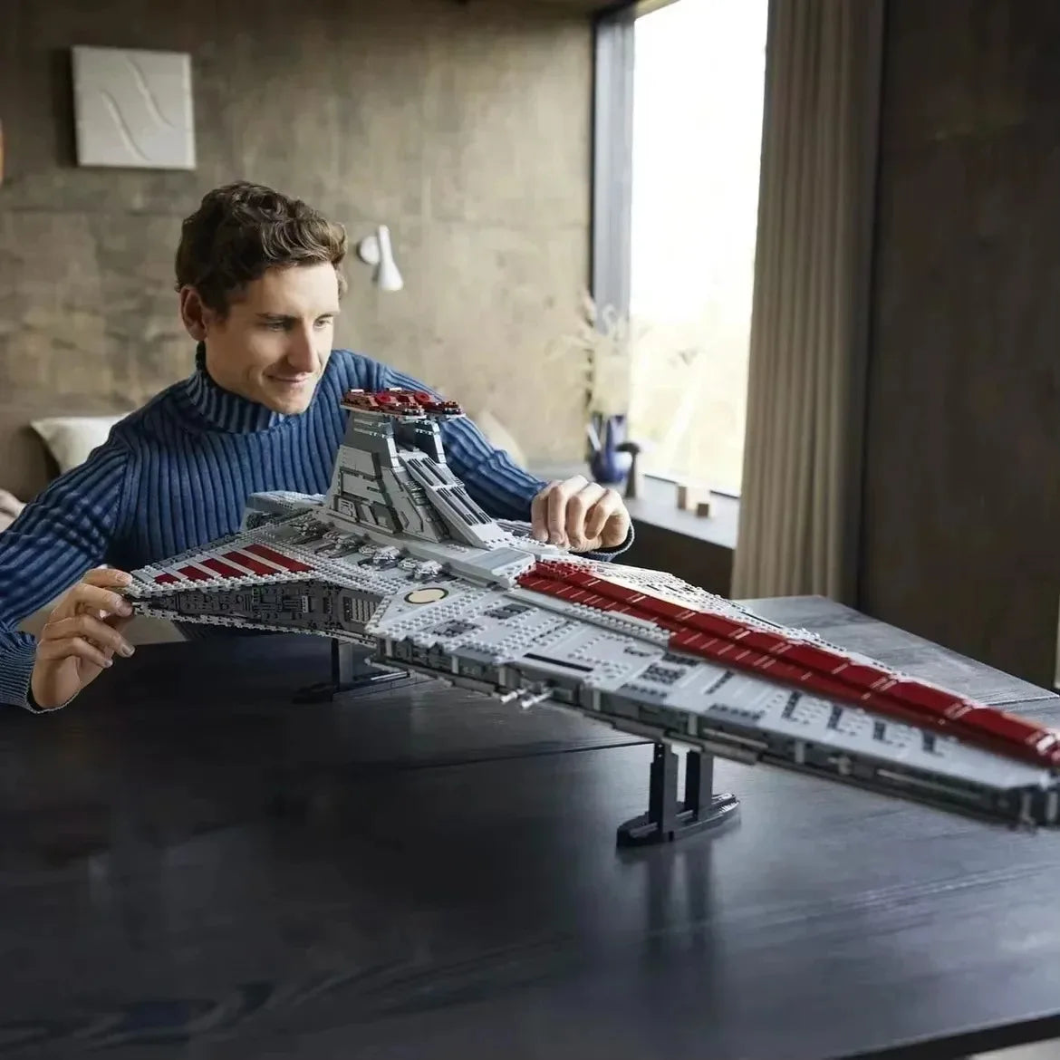 Stock NEW 75367 Biggest Venator Class Republic Attacks Cruiser 5374Pcs Home Decoration Assembly Model For Christmas Gifts