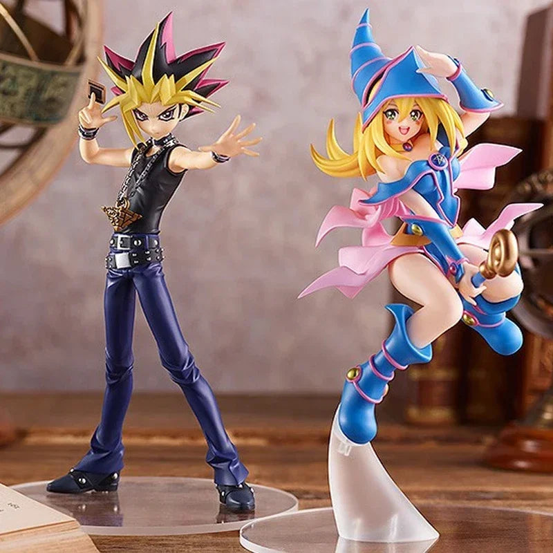 27cm Raa no Yokushinryuu Anime Figure Yu-Gi-Oh! Duel Monsters Yami Yugi Action Figure Dark Magician Girl Figurine Model Doll Toy