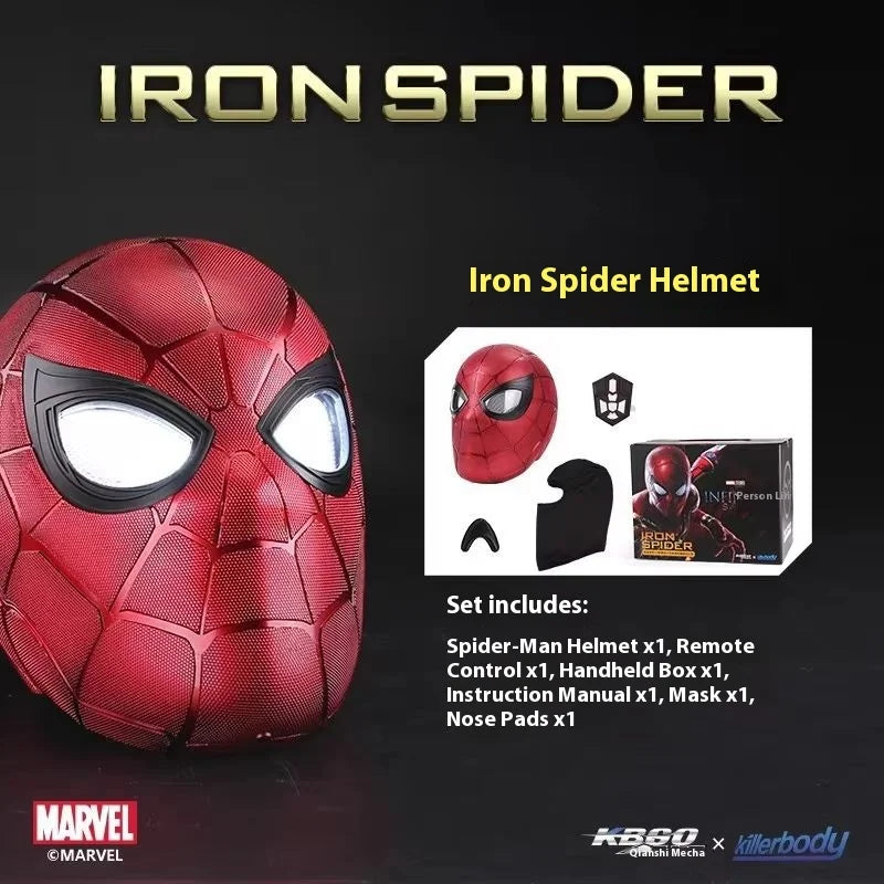 Killerbody Iron Spider Man Cosplay Mask 1:1 Scale Wearable Marvel Series Final Version Genuine Helmet for Collectors And Fans