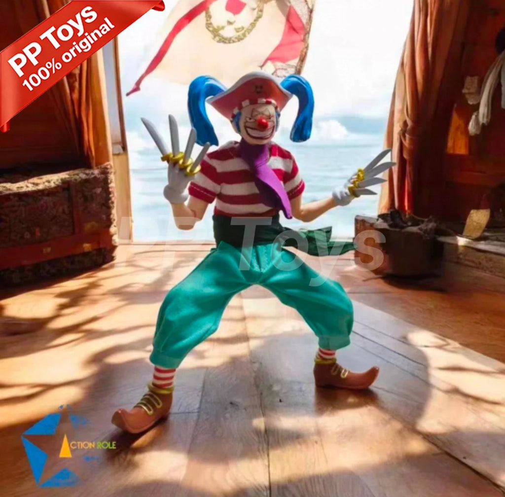 In Stock Action Role 1/12 SHF One Piece Buggy The Clown The Cunning Clown Anime Action Figures Toys Model PVC Gift Collector