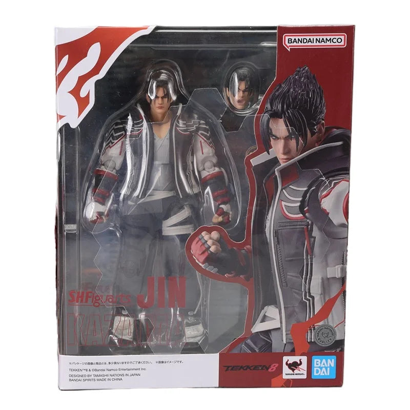 BANDAI SHF TEKKEN 8 Jin Action Figure Tekken 8 Anime Plastic Model Toys for Boys Gift Original Box