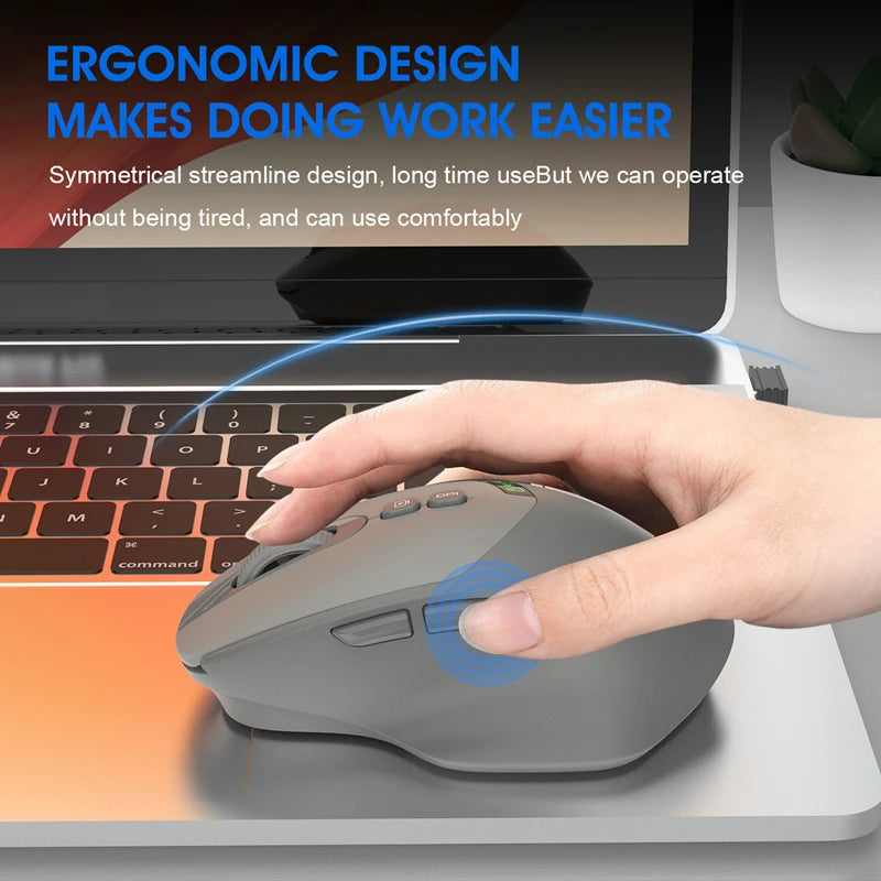 Dual Modus Drahtlose Lade Maus Ergonomische Stumm Bluetooth Maus 2,4G Büro Gaming Universelle Tragbare Maus Für PC Android IOS