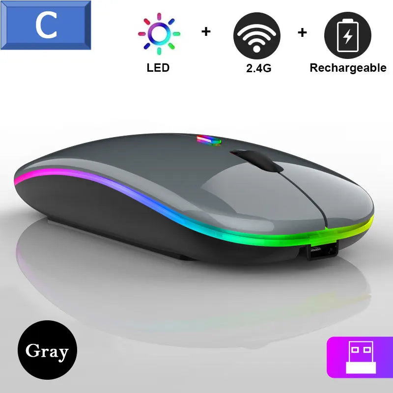 Stille Bluetooth-Maus, wiederaufladbar, kabellos, optische Maus für Computer, Laptop, für iPad, Samsung Tablet, Universalmäuse, geräuschlos