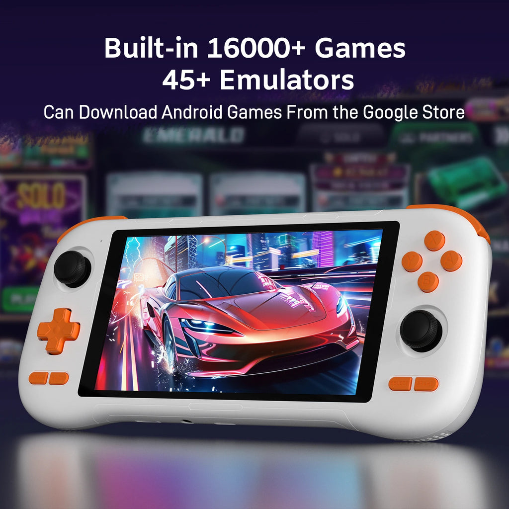 KINHANK K56 Handheld Game Console 5.5'' Touch Screen 50 Emulators for PS1/PSP/DC/SS Android 14 5000mAh WIFI5 Retro Game Player