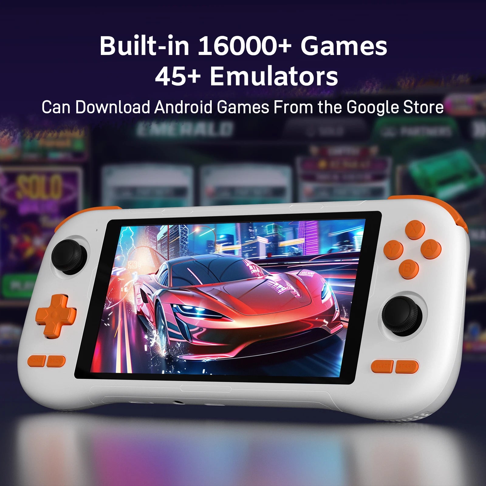 KINHANK K56 Handheld Game Console 5.5'' Touch Screen 50 Emulators for PS1/PSP/DC/SS Android 14 5000mAh WIFI5 Retro Game Player