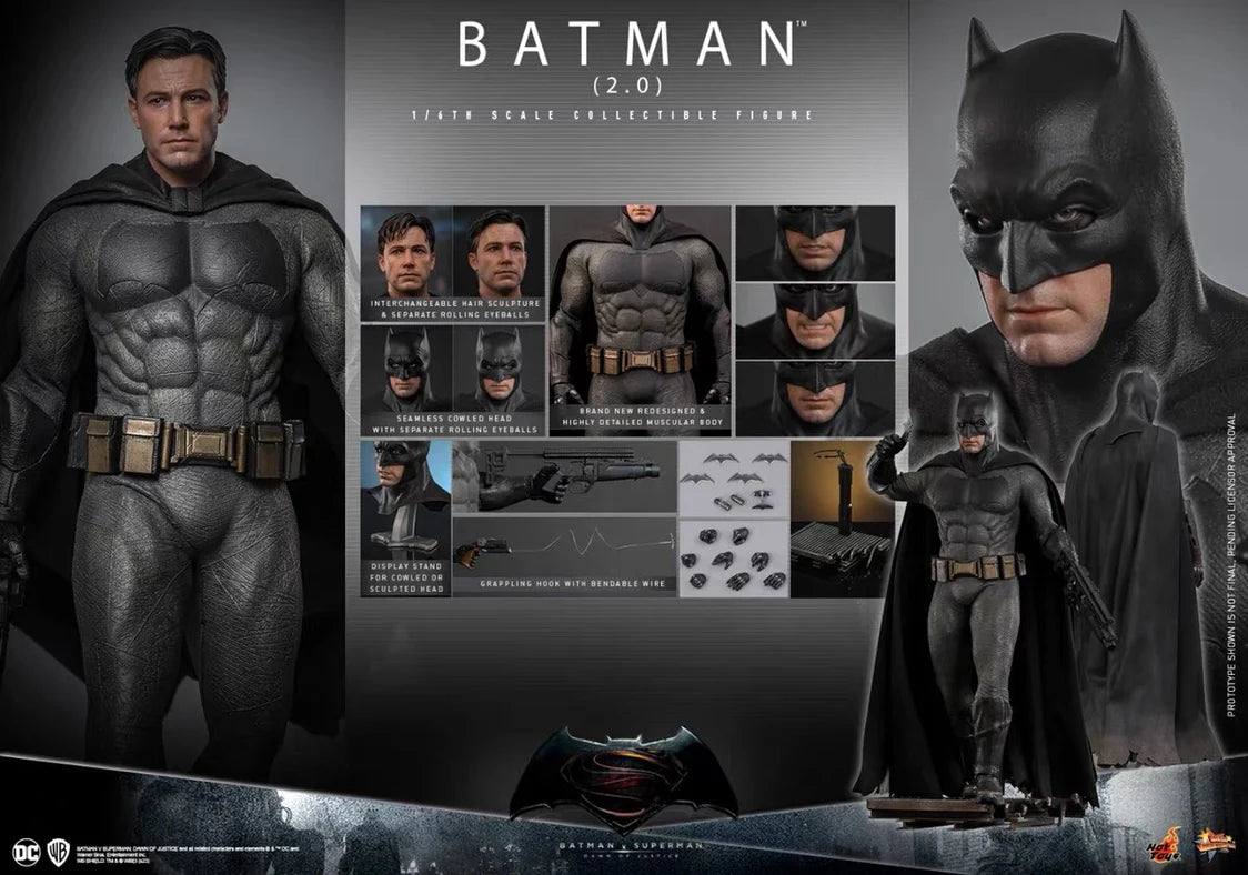 Original In Stock 1/6 Hot Toys Mms732 Mms731 Batman V Super Man Dawn Of Justice Batman 2.0 Deluxe Version Action Figures Model