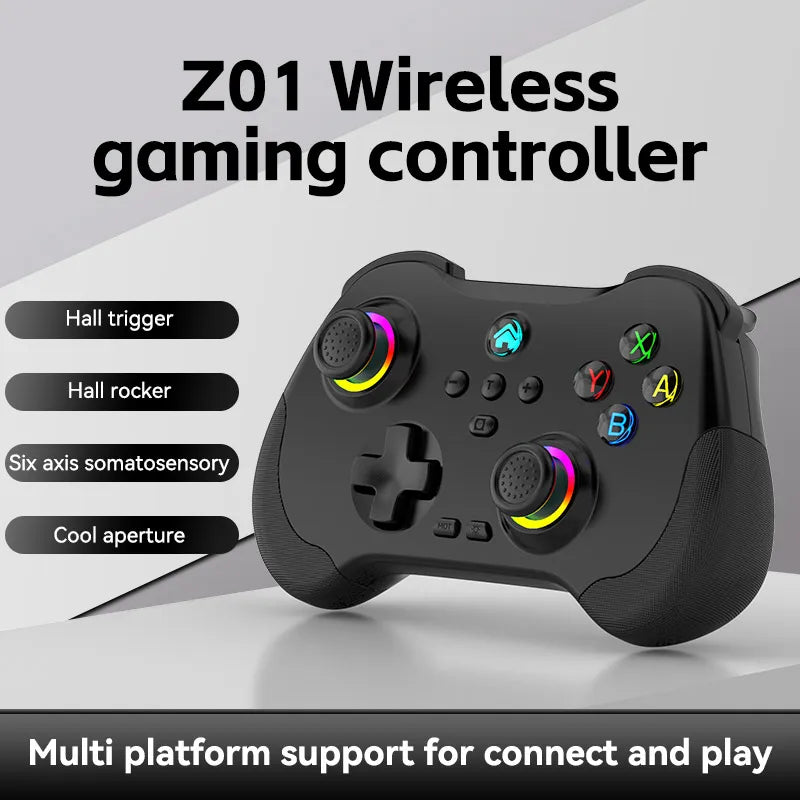 Mobile Game Controller for iPhone and Android with RGB Light,Support Play PS Remote Play, Switch Steam and More