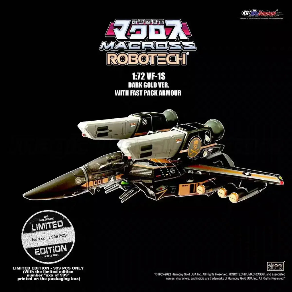 【MT】Original KitzConcept Super Dimension Fortress Macross VF-1S Black Gold 2.5 Version Limited To 999 Sets Worldwide Model Toy