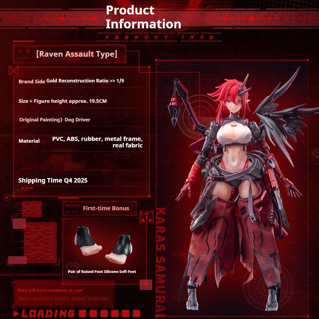 Animester Mecha Girl Action Figure Nuclear Gold Reconstruction Thunder Task Force Babella Articulated Joints Flexible PVC Body