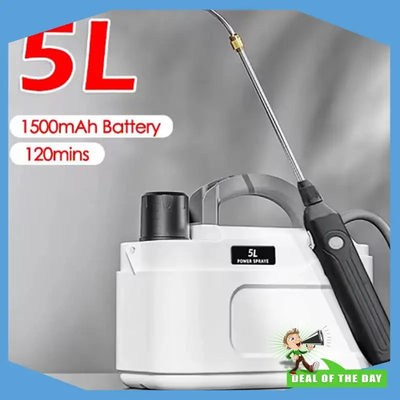 24-Hour Delivery Shoulder Style Electric 5L Watering Can With Stretchable Type-C Rechargeable Automatic Garden Plant
