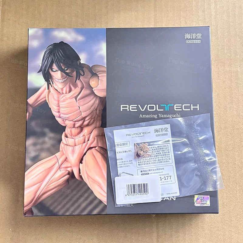 2025 New Stock Originate Kaiyodo Armored Titan Female Titan Movable Model Revoltech AMAZING YAMAGUCHI Yoroi no Kyojin Attack Toy
