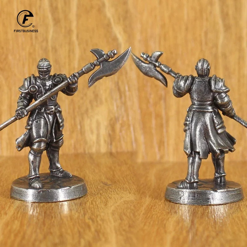 Brass knight statue, war legion soldier model, brass material, desktop decorations and collectibles, Christmas gifts