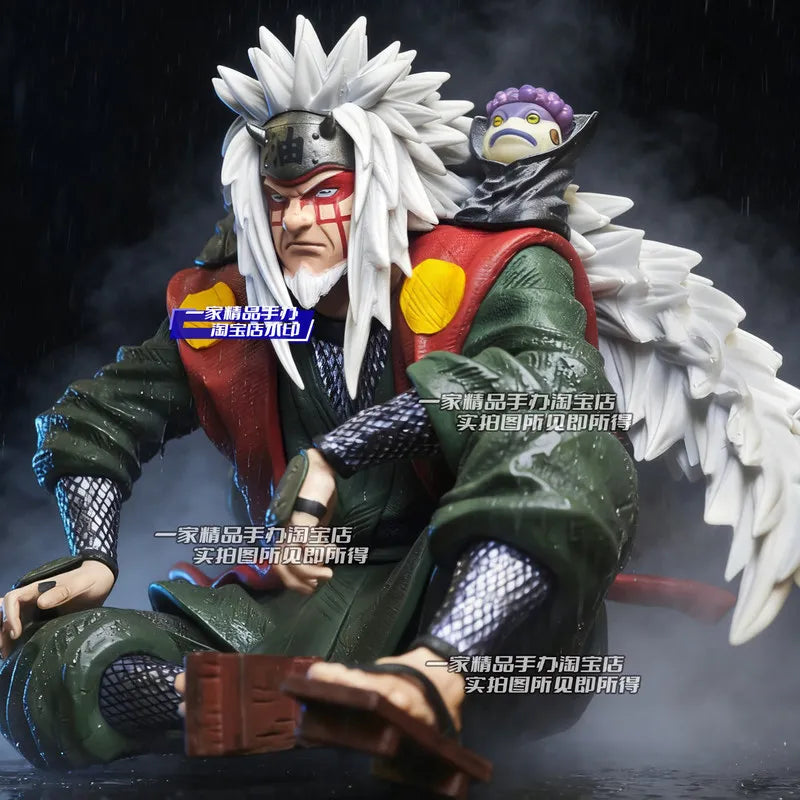 HY Studio Naruto Jiraiya “Ice” Version Statue with Magnetic Swappable Headsets, 16cm Anime Figure Collectible Model