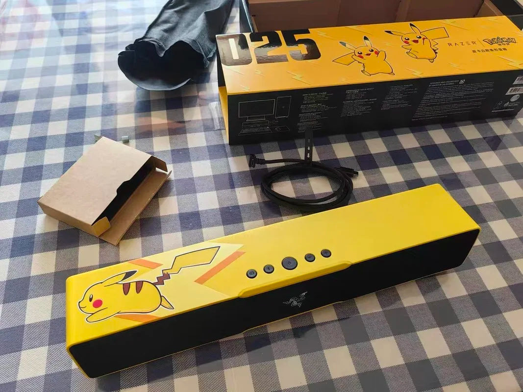 Razer Pokemon Pikachu Bluetooth Speaker Rgb Light Effect Desktop Computer Audio With Heavy Bass Stereo Usb For Pc Phone Mobile