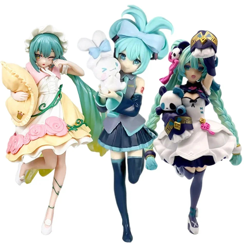 Anime schönes Mädchen Hatsune Miku handgefertigte Charaktermode Geburtstags- und Weihnachtsgeschenk Hatsune Miku PVC-Modell Desktop-Dekoration