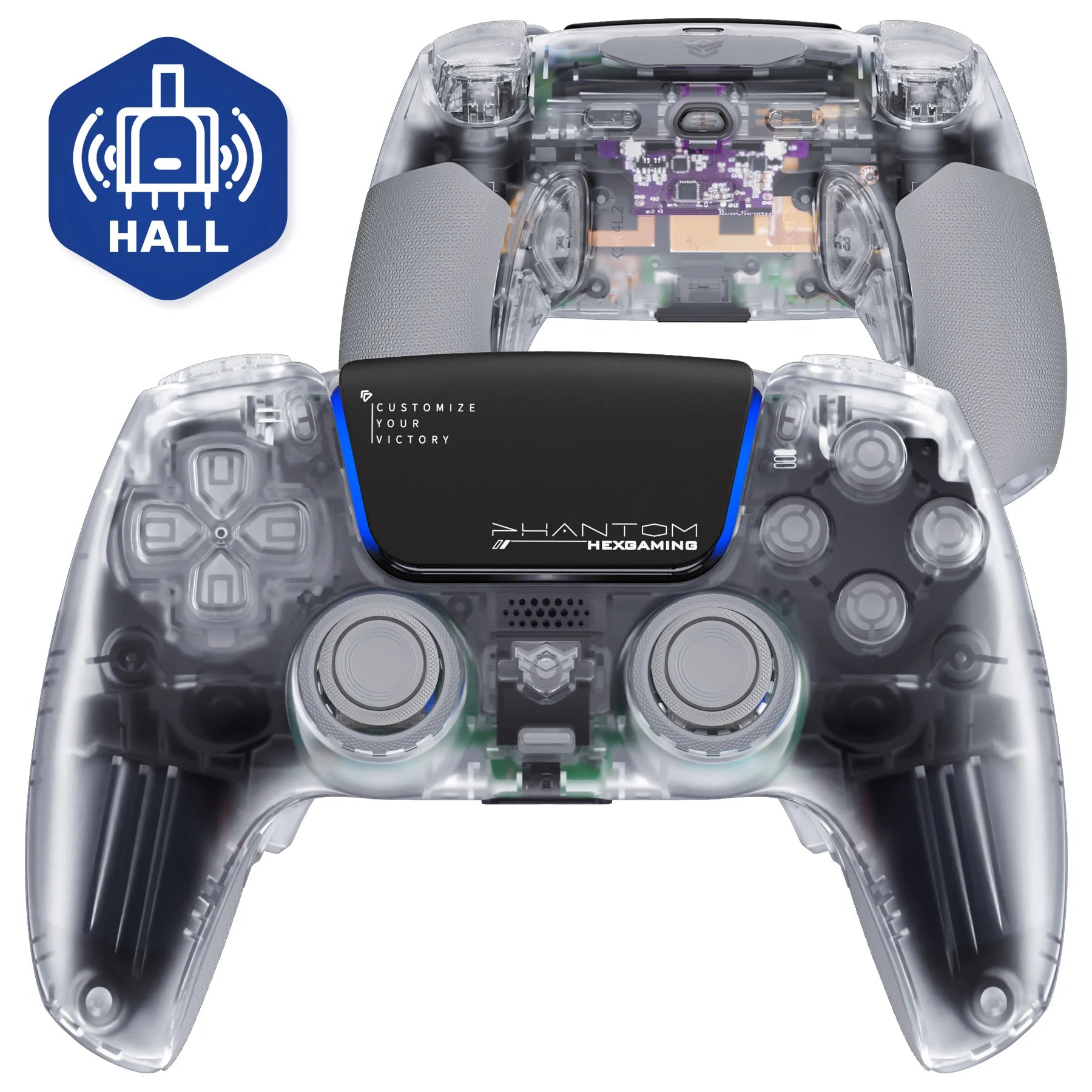 HEXGMING PHANTOM wireless controller Bluetooth Hall joystick game controller compatible with PS5 Elite   PC computer Steam