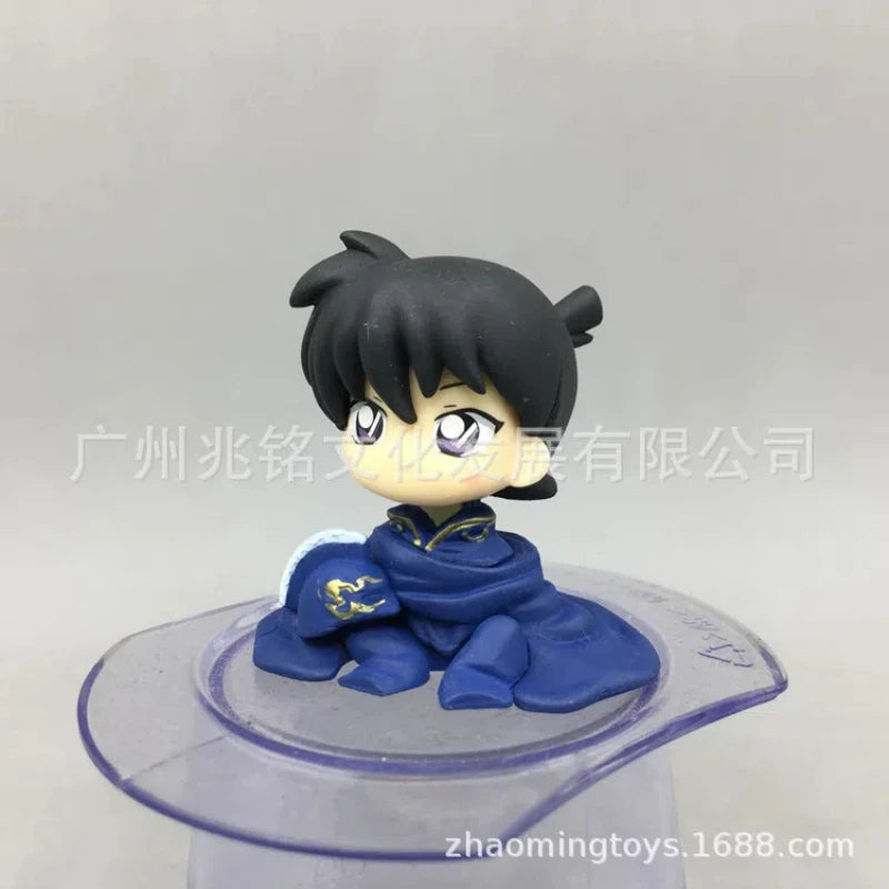 Anime Detective Conan q-version Mini Sitting posture Action Figure PVC Model Toys Doll Car ornament decoration Collectible Gifts