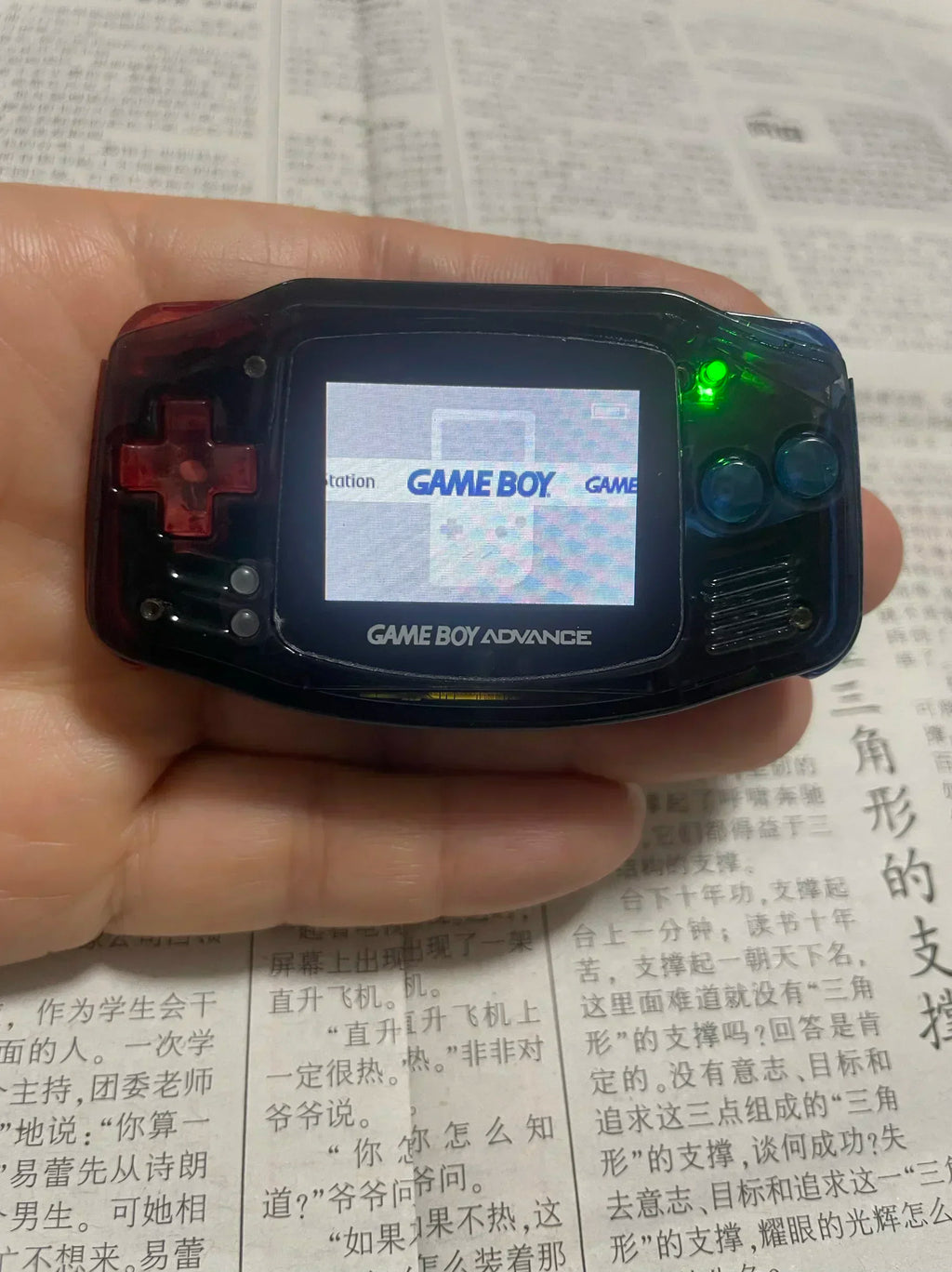 Mini GBA Handheld Game Console Mini Portable Gamepad Ips Screen Transparent Gamer Console With Battery Flip Machine Custom Gifts