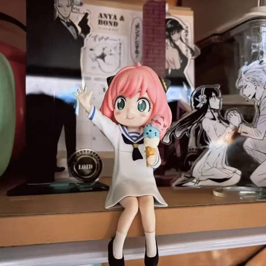 Anya Forger Spy Family Anime PVC Figure - Cute Collectible Model Desk Decoration Toy Gift for Anime Fans