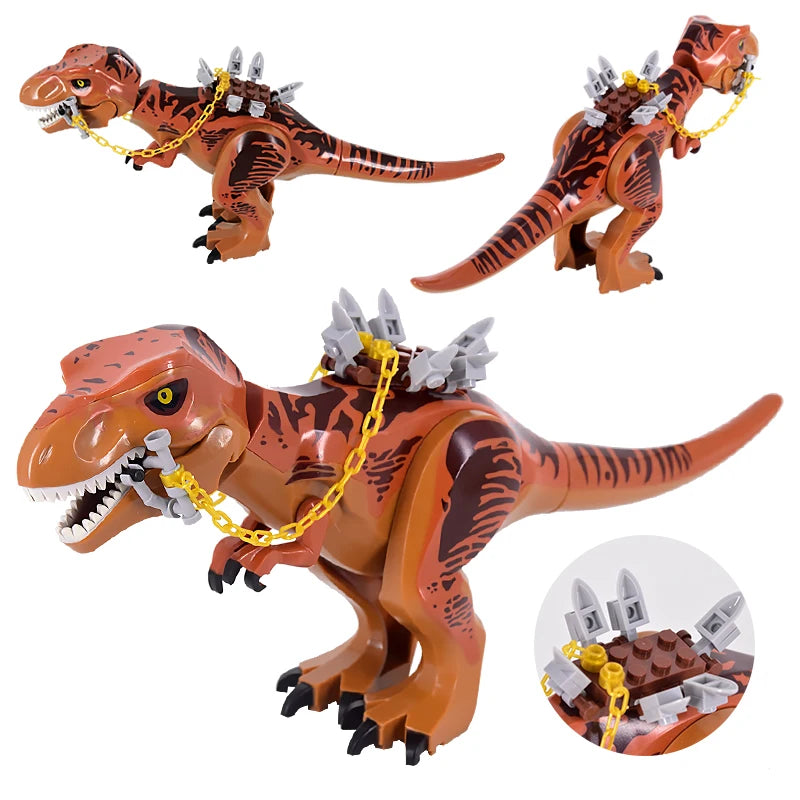 2025 New Jurassic Dinosaur Titanosaurus Dinosaur Seat Buildable Dino with Fortress Structure Ladders Flag