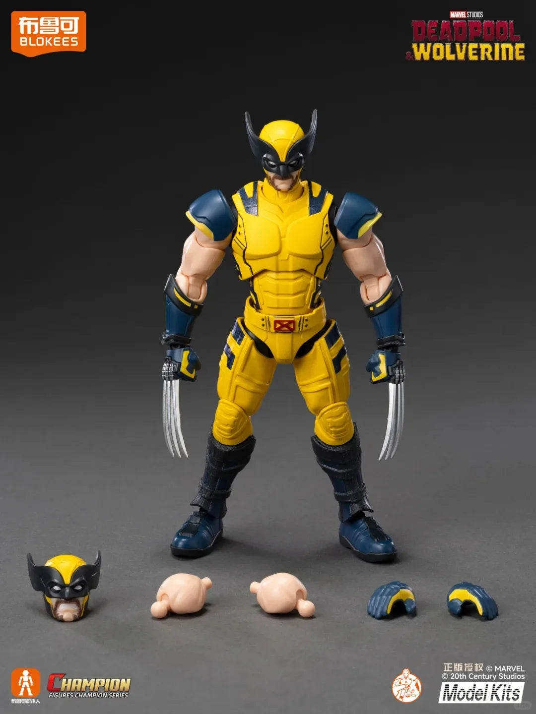 Original Blokees Deadpool Toy Wolverine Action Figure Marvel Assembly Model Kit Champion Class Deadpool & Wolverine Doll Gift