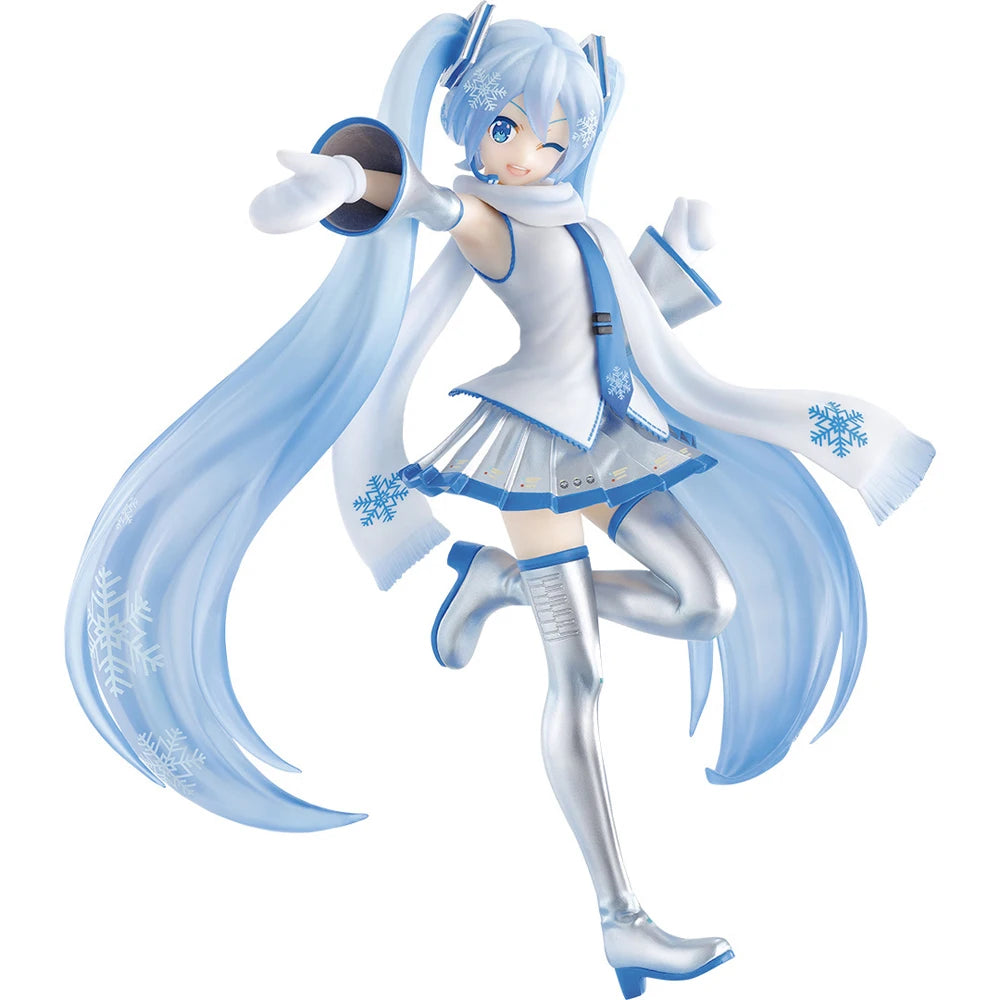 In Stock Original Banpresto Ichiban Kuji Hatsune Miku Snow Miku Figure Anime Genuine Collectible Boxed Model Dolls Toy Gift