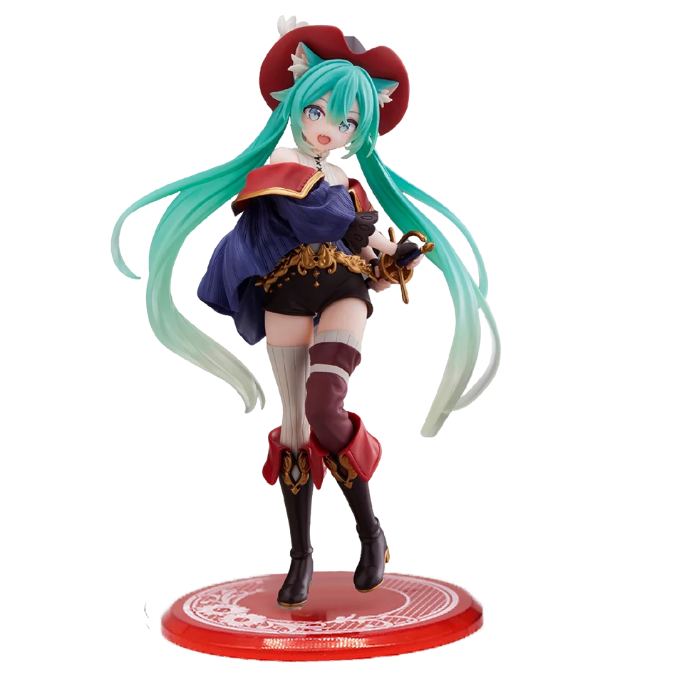 New 18cm Anime Hatsune Miku Figure Sexy Ornaments Puss in Boots Kawaii Car Decoration Thumbelina Collectible Model Gifts