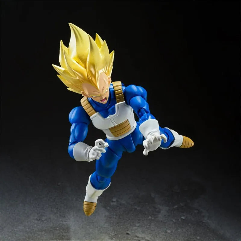 In Stock Genuine Bandai Dragon Ball Z Model Kit SHF Vegeta Awakened Super Saiyan Blood Anime Action Figure Collection Model Toys