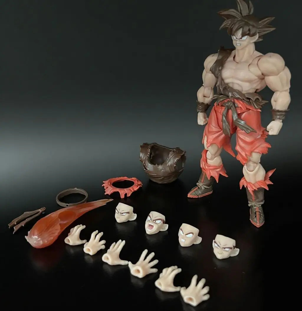 New E&C Dragon Ball Z Goku Kaiouken Figure Super Saiyan Son Goku Action Figure Pvc Statue Model Doll Collection Decoration Toys