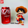 One Piece Anime Figure Sitting Laughing Luffy Action Figures Kawaii Sanji Zoro Figurine Collection Toys Doll Gift Model