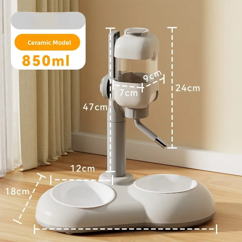 Auatic Hanging Dog Waterer No Wet Mouth Pet Drinking Fountain Cage Feeding Bowl Watering Pot Hipidog Pet Supplies