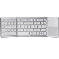 Neue tragbare Mini-Bluetooth-Tastatur mit dreifachem Klappmechanismus, kabellos, faltbar, Touchpad-Tastatur für iOS, Android, Windows, iPad, Tablet
