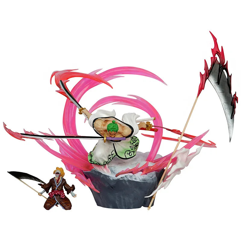 25 см One Piece Аниме Фигурка Ал Чистилището Призрак Рязане Ророноа Зоро срещу Убиец PVC екшън фигурка Колекция Модел играчки Подарък