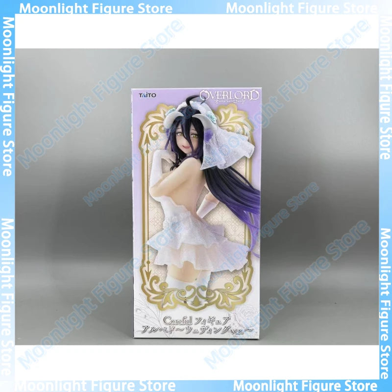 In Stock TAITO Coreful Overlord Albedo Wedding Dress Desktop Cute Dolls Anime Action Figure Toy Gift Model Collection