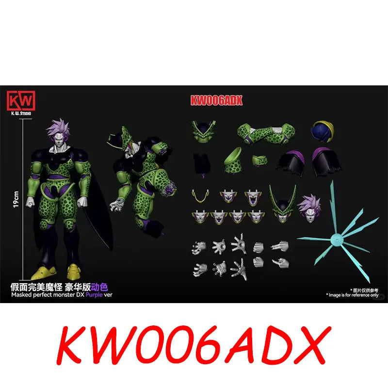 KW Studio Cell Figure Dragon Ball Cell Masked Perfext Monster Kw006adx Kw006bdx Perfect Cell Anime Action Figures Gifts Toys