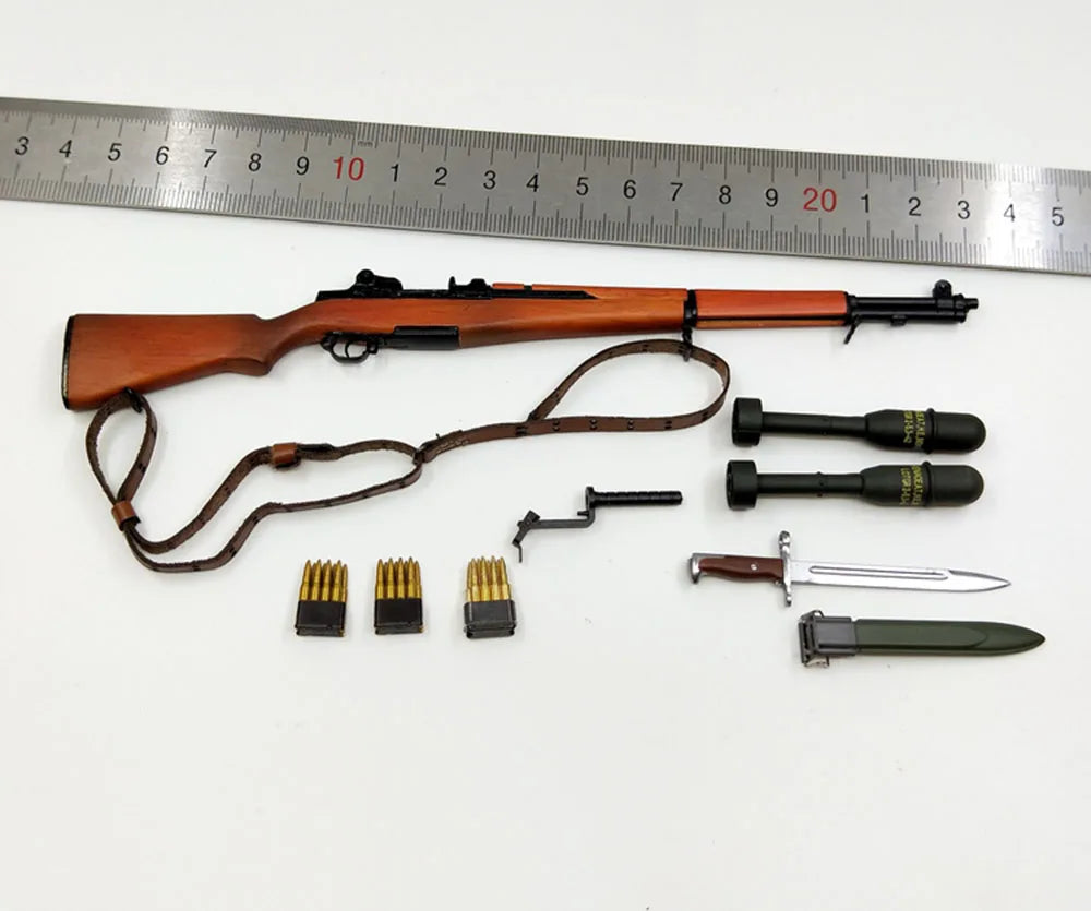 1/6 SoldierStory SS126 WWII US 101 Battalion Private First Class Ryan Mini Weapons Model M1 Garand Bazooka PVC Material For Fans