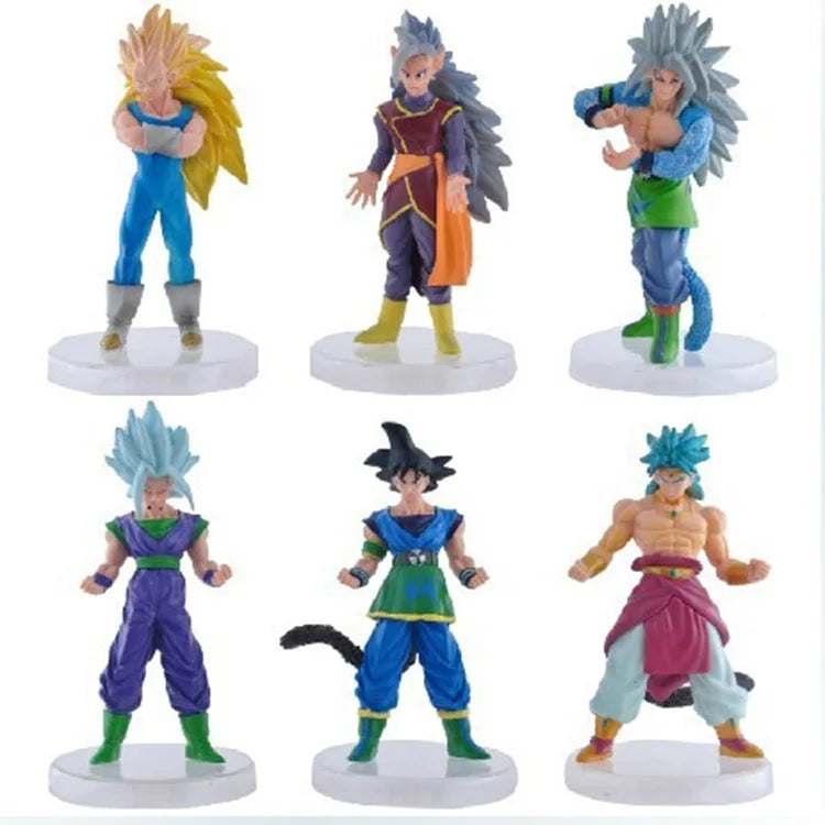 6Pcs/1Set WCF BANDAI Anime Dragon Ball Son Goku Burdock Series Figure Karifura Broli Set Model Toy Gift Collection Aciton Figure