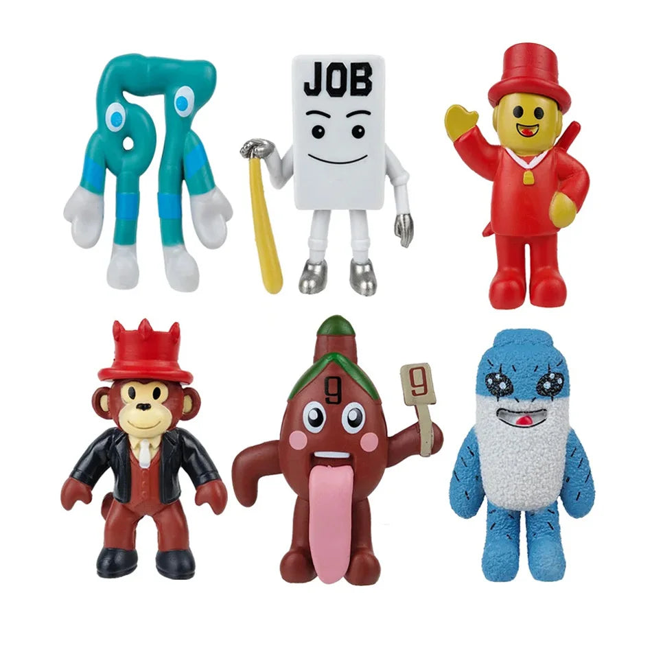 6Pcs/Set Steal a Brainrot Game Figure Doll Toy Cartoon Cute Anime Action Figurine Room Decoration Model Desktop Doll Toy