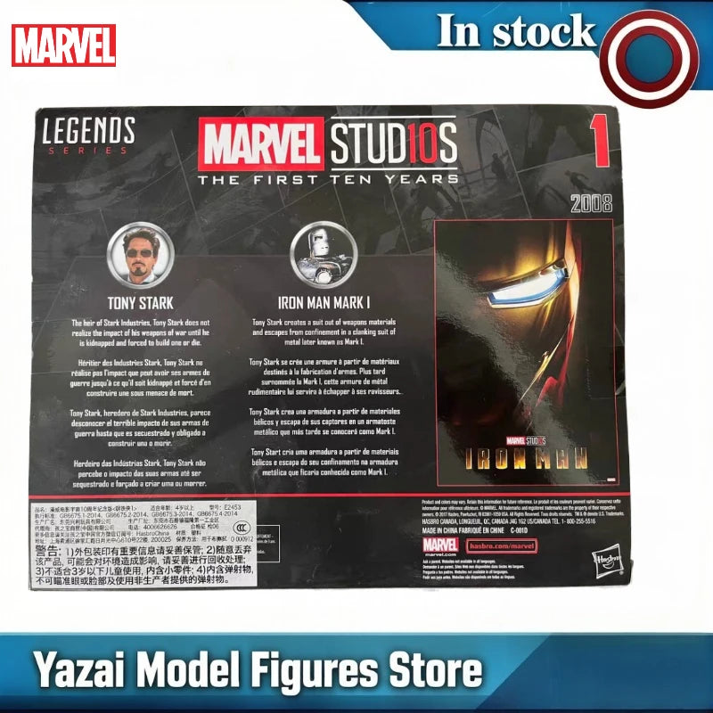 Original Marvel Legend Series MARVEL STUDIOS TONY STARK IRON MAN MARK 1 Action Figure Toys Model Gift