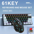 APAYADO K61RGB Mechanical Keyboard & T07 Gaming Mouse Combo - Wired RGB Bundle for Gaming/Office, Ergonomic Design