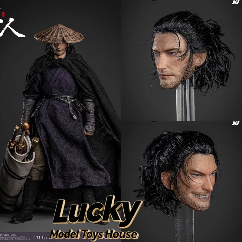 NOTTAA Rooted Hair Version 1/12 Coth Movable Body Action Figure Guardians of the Blade Mysterious Sword Master 6" Soldier Model