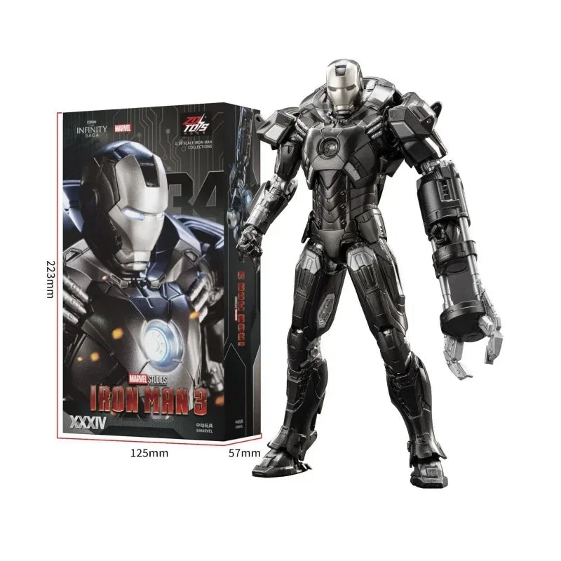 In Stock MZD Toys Iron Man Mark31 Mark32 Mark34 1/10 Movable Action Figure Marvel Collectible Statue Toy For Marvel Fans Boys