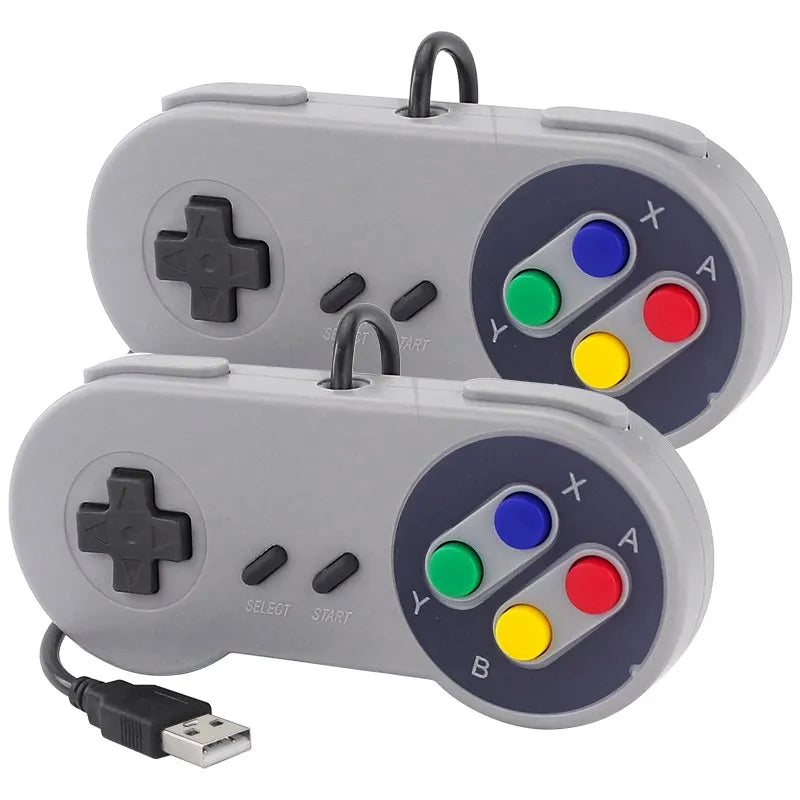 2 Stück USB-Gamepad Retro-Gaming-Joystick, kabelgebundener Controller für PC, NESPi, RetroPie, Spielsteuerung für Raspberry Pi 4 B