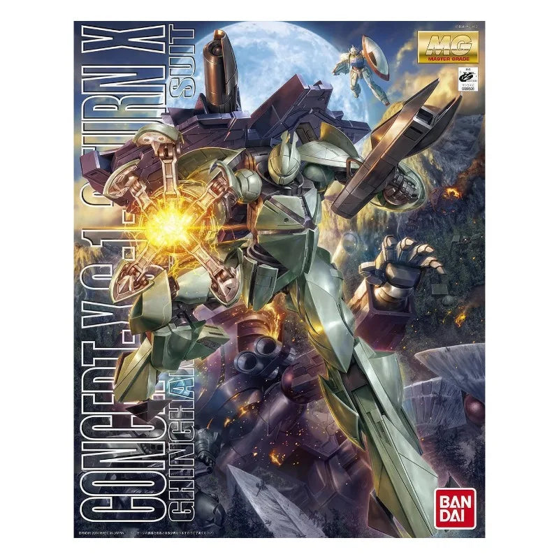 Bandai Original GUNDAM MG1/100 Turn X Gundam Model Kit Action Figure Toys for Boys Girls Kids Gift Collectible Model Ornaments