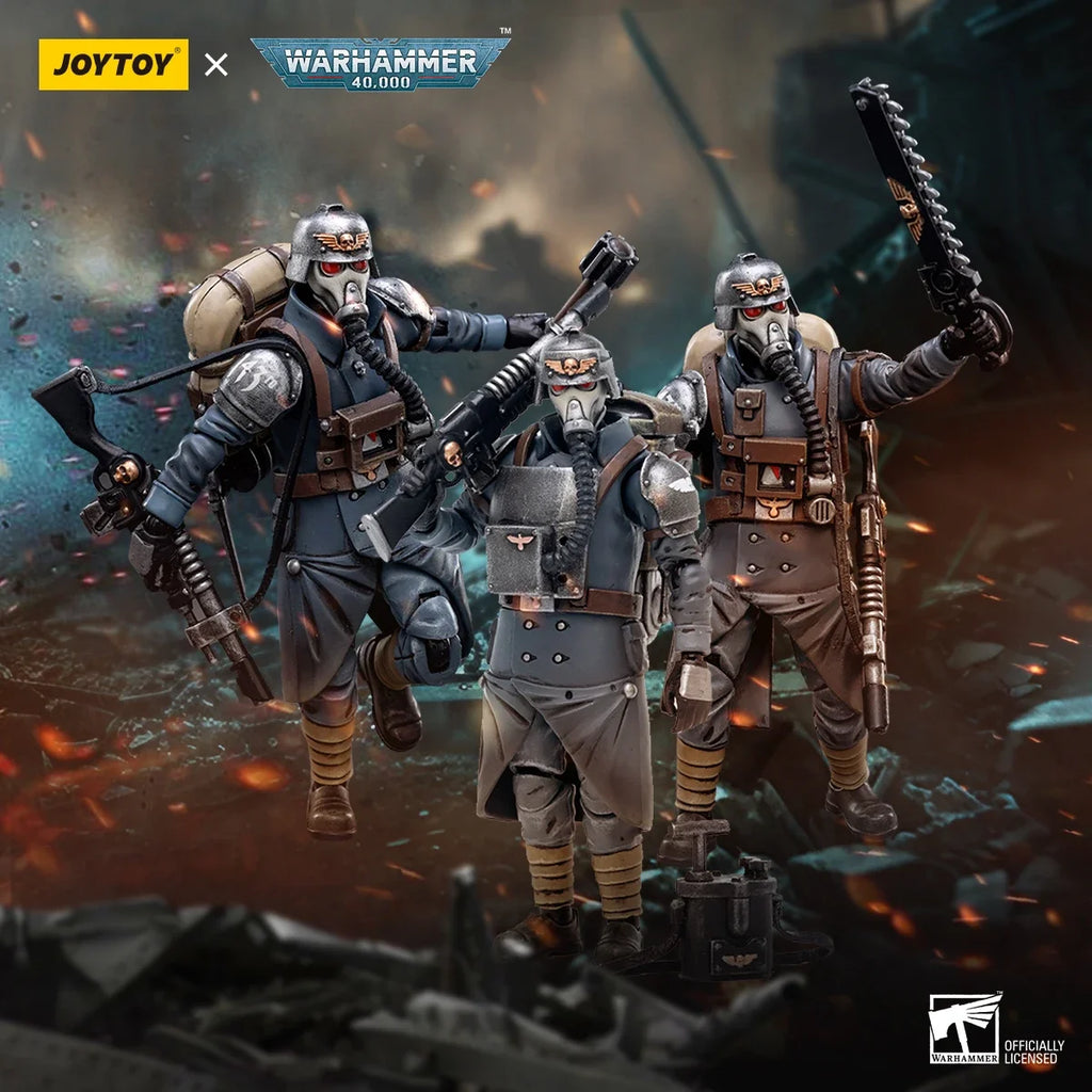 【MT】 JOYTOY 1/18 Action Figure Warhammer 40K Astra Militarum Death Korps of Krieg Veteran Squad Anime Figures Toys Model